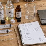 melange cigarette électronique DIY : dosages PG VG Nic et matériel de mesure